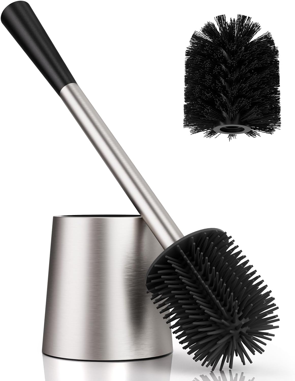 (-37%) Klobürste, FUNPALA Edelstahl Silikon Toilettenbürste, WC Bürste