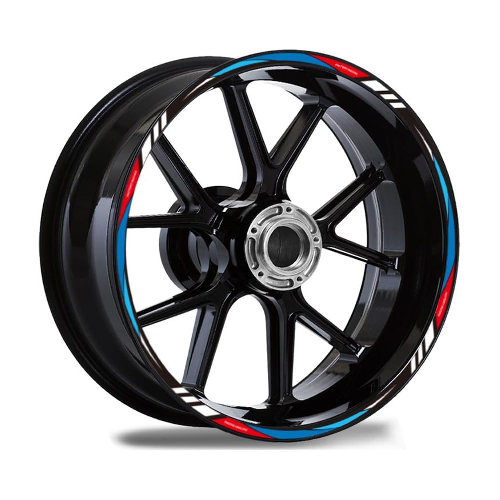 QIZUN Reflective Motorcycle Wheel Hub Stickers Rim Tape Decals Stripe