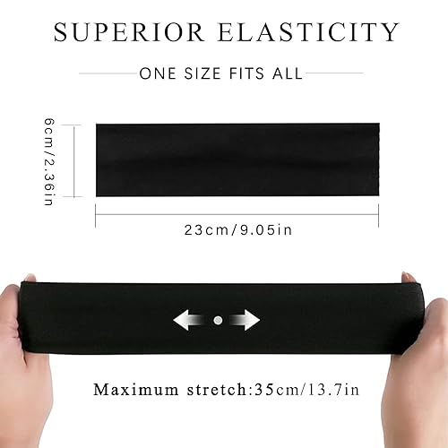 Miniatura 2 de 9 bandas elásticas para el cabello, antideslizantes, de tela suave, para entrenamiento diario, yoga, correr, deporte, accesorios para el cabello,