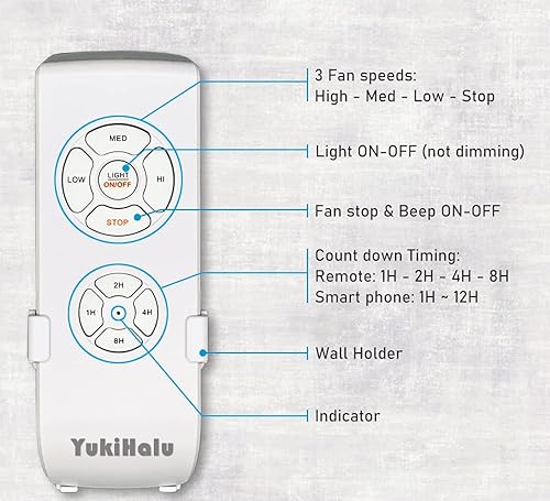 Miniatura 5 de Kit de control remoto de ventilador de techo WiFi inteligente, control remoto de ventilador universal, controlado por control remotoWiFivoz, 3