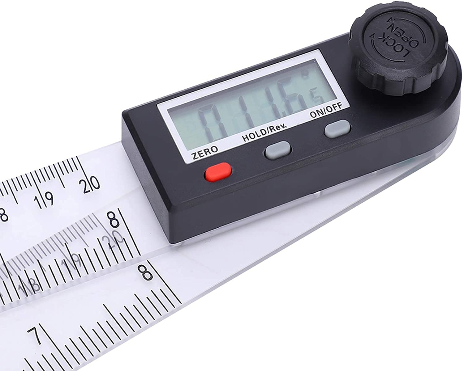 WJJ Alta precisione Digital Display 8 Pollici ZX PD290 Digital Angle Finder Angolo Righello Plastica for Laboratorio di Costruzione