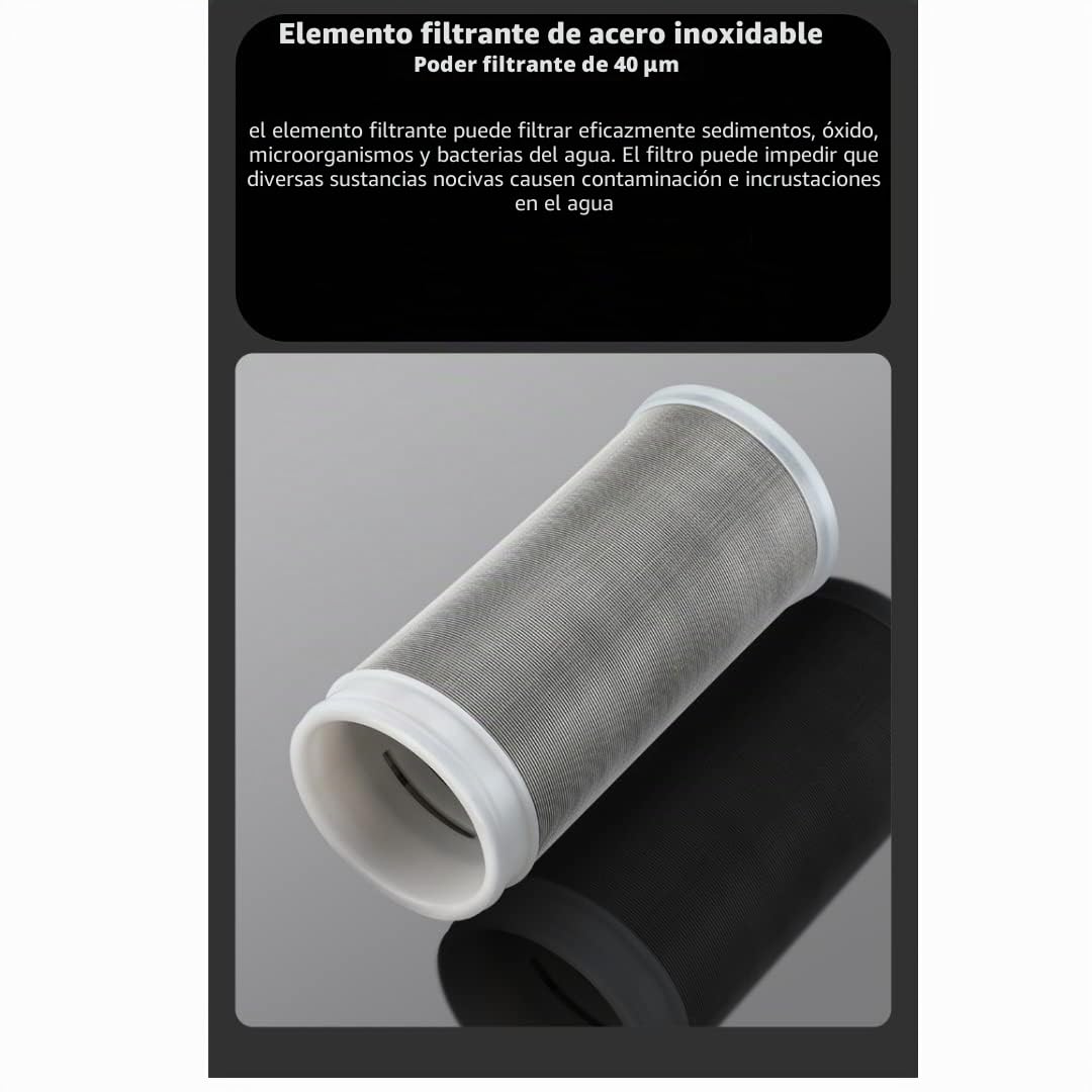 Soxi Filtro antiarena 1/2" 3/4" Ultra Filtrante para lavadora, lavavajillas, calentador y pozo con cartuchos reemplazables de 40 micras y prefiltro de 5 micras