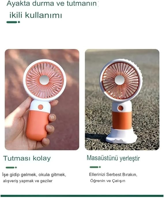 Mini Fan Desktop Portable Phone Stand Fan 2 Features Portable Desktop Fan High Speed Assortment Color 1 Piece