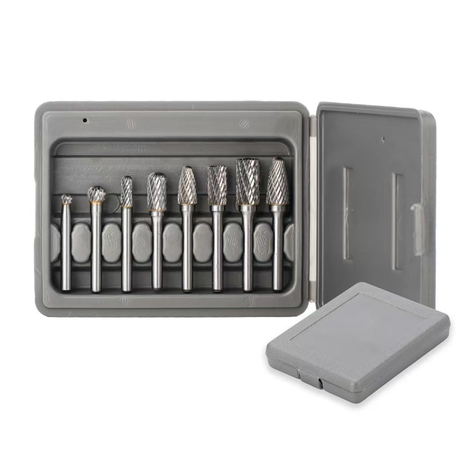 8pcs/set 1/4 Inch 6mm Shank Carbide Burr Bits Rotary Files CNC Engraving Tool Set For Power Tool