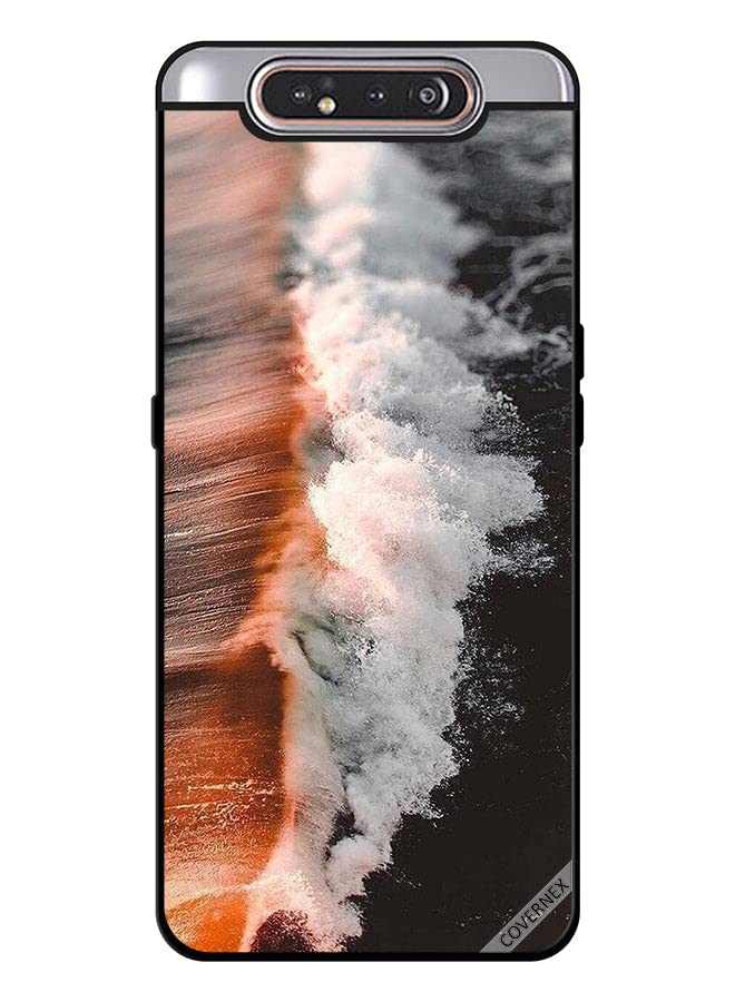 Protective Case Cover For Samsung Galaxy A80 Orange Black Water