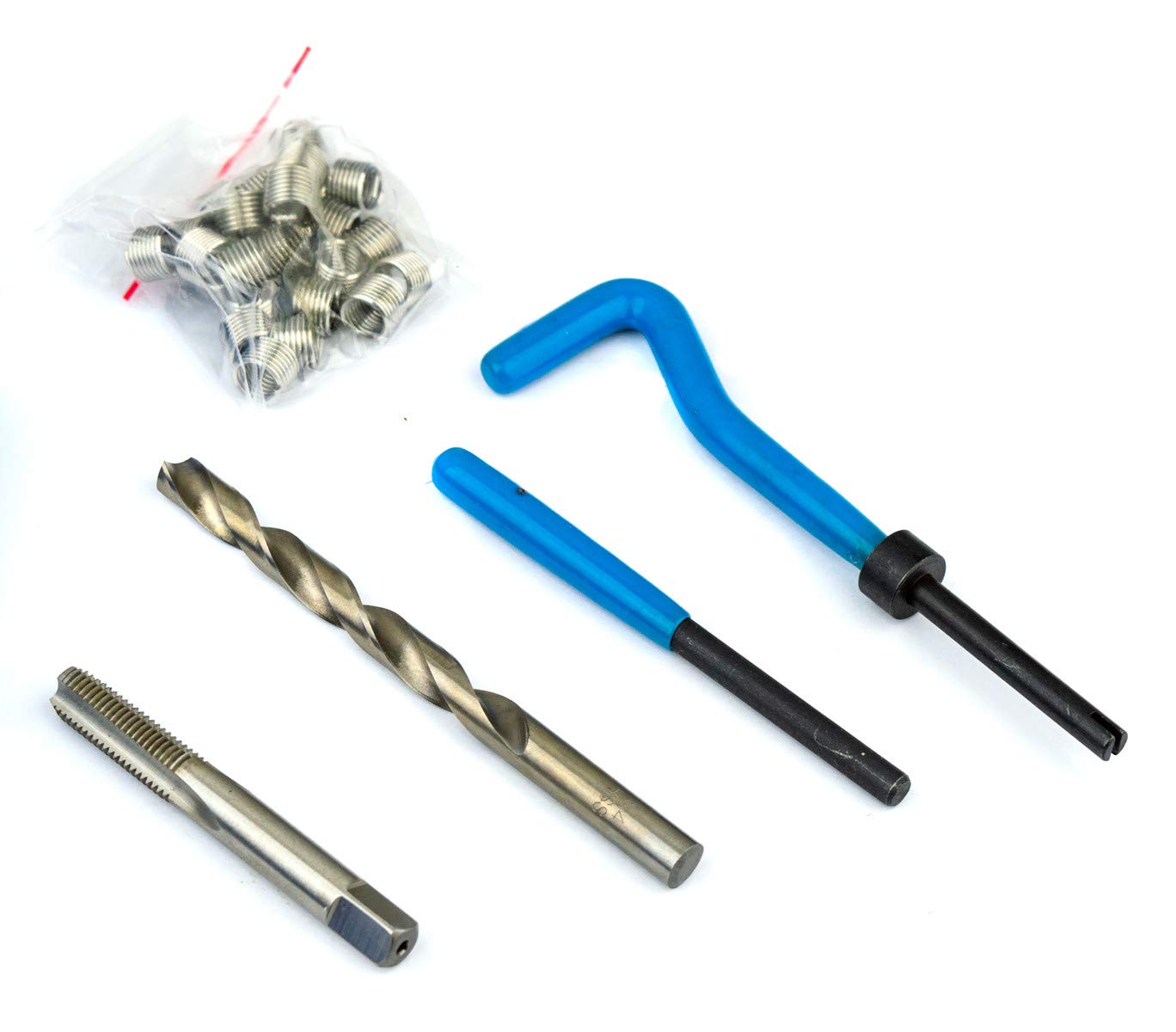 Kit riparazione filetti 131 pz elicoidi maschi ripristina filettature in valigetta MWS
