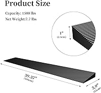 Vista 3 de ZXMT Rampa de umbral de goma de 1 pulgada, capacidad de 1500 libras, rampa de goma antideslizante para sillas de ruedas para puertas, escalones