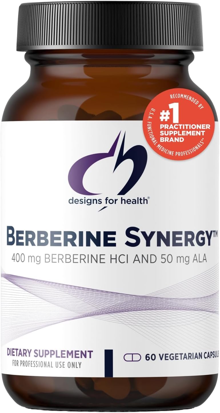 Designs for Health Berberine Synergy - Berberine HCL 400mg + Alpha Lipoic Acid (ALA) for Metabolism, Heart Health + Liver Support - Vegan, Non-GMO Supplement (60 Capsules)