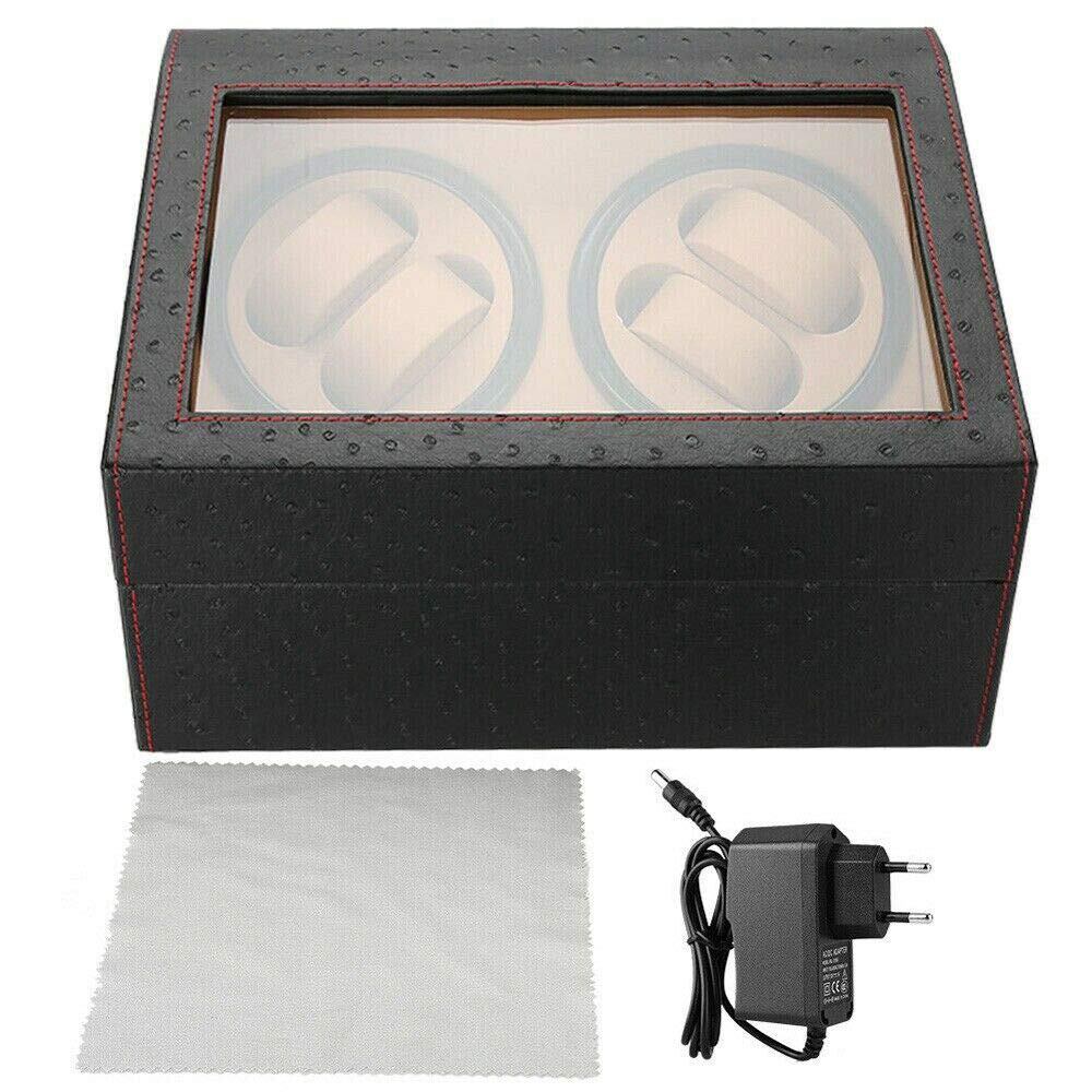 Boîte de rangement pour montres avec remontage automatique, boîtes pour montres avec 4 dispositifs de remontage pour montres + 6 boîtes pour dispositifs de remontage pour montres silencieuses