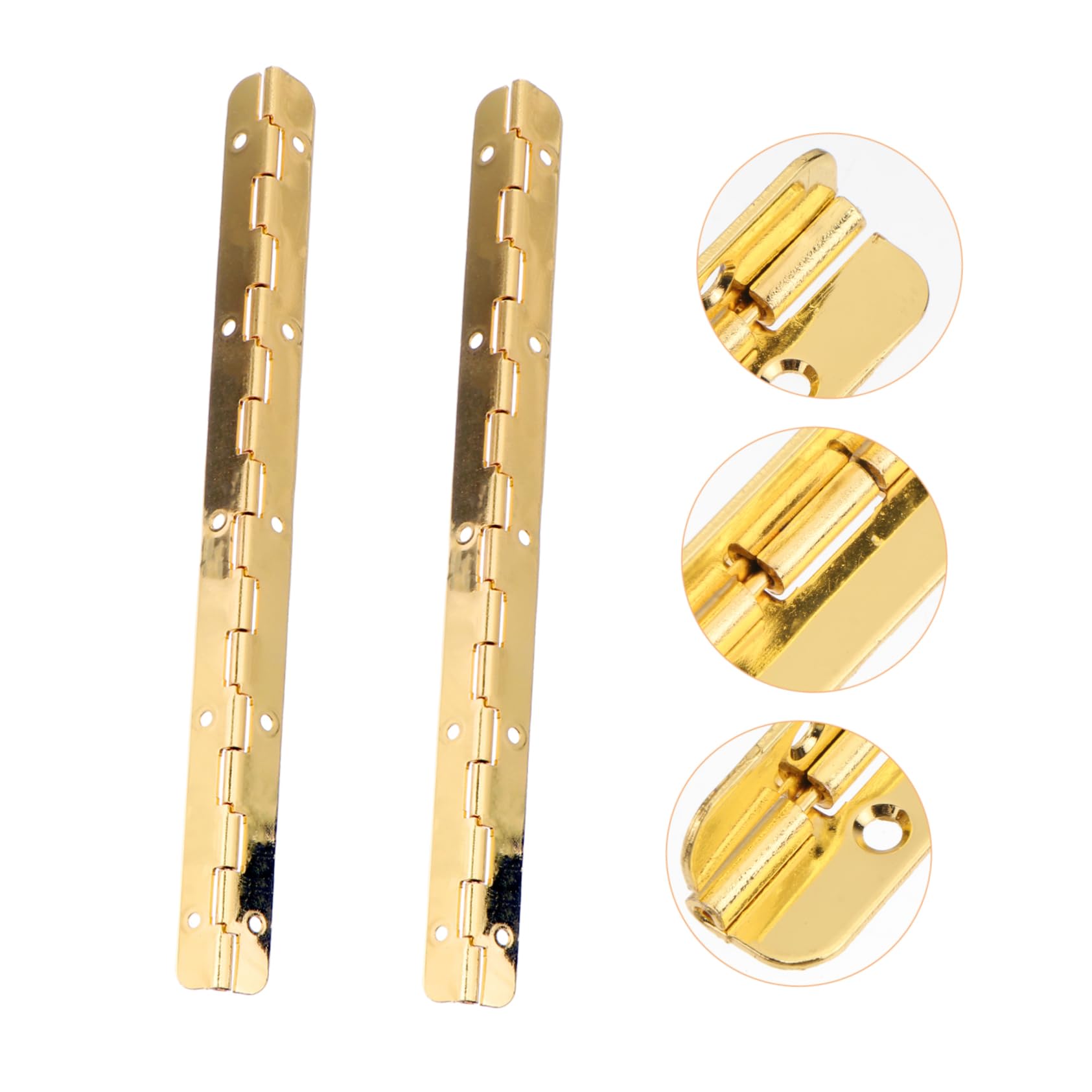 DOITOOL 4 Pcs 190mm Heavy Duty Continuous Hinge - Bronze & Brass Piano Hinge for Humidor Cabinet, Furniture & Metal Door Box - Image 3