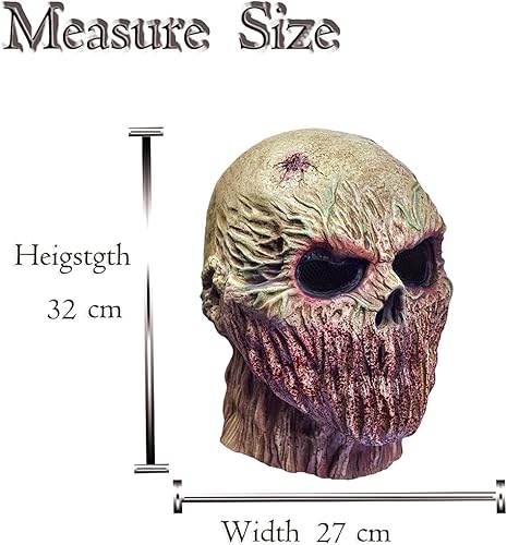 Miniatura 4 de RAPGET Máscara de zombi - Máscara de látex espeluznante de látex para fiesta de Halloween
