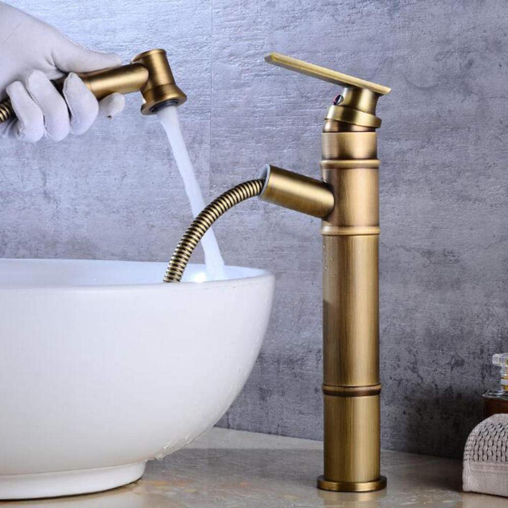 Robinet mitigeur haut AquaReach monotrou à levier fluide pour évier de bain
