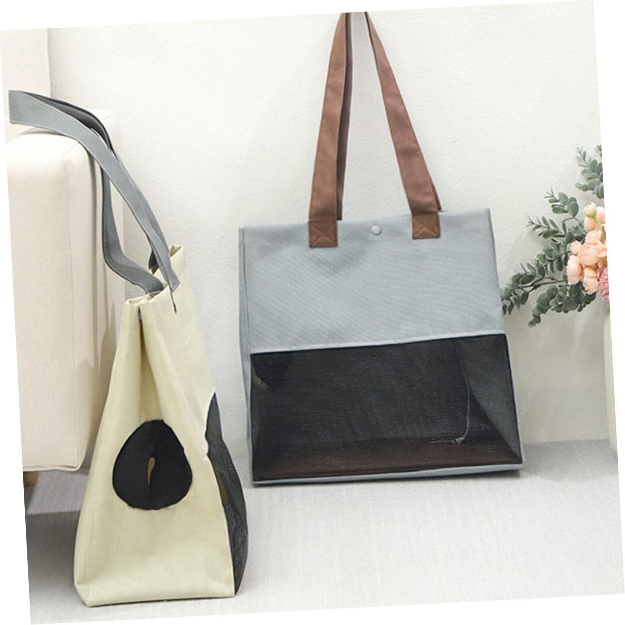 Mochila Transportadora para Gatos Ventana y Correa Ajustable