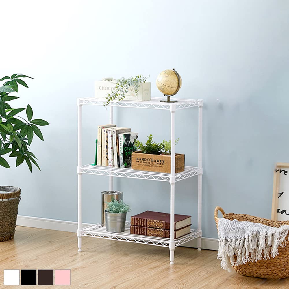 Amazon｜スチールラック 3段 幅55 奥行35 高さ80 19mm カラーラック 幅