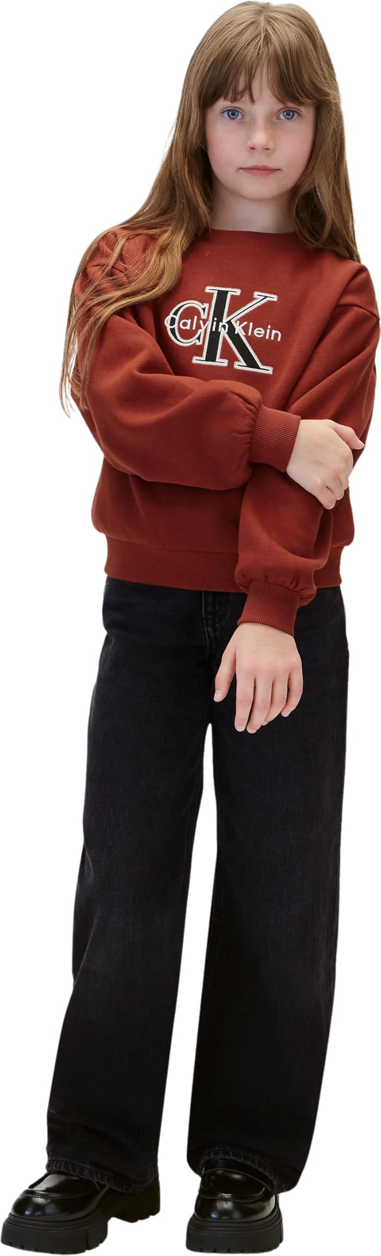 Calvin Klein Seasonal Monologo Cn Sweatshirt Lvckfjb41g Sudadera sin Botones Niñas