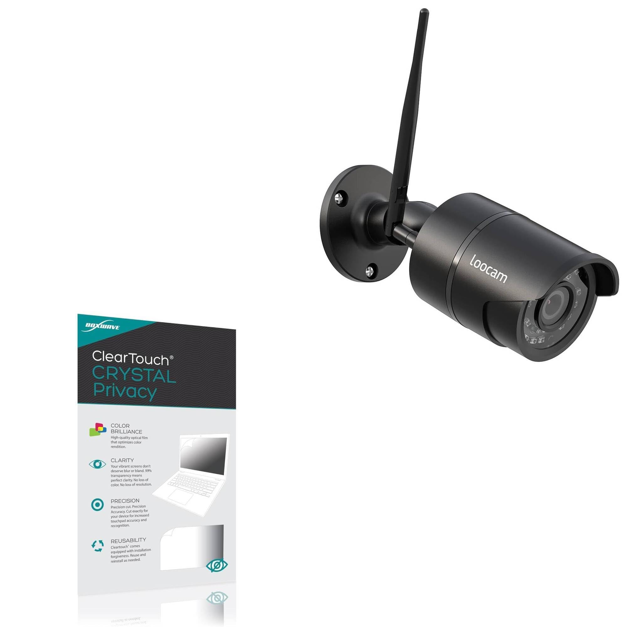 BoxWave Screen Protector Compatible with Loocam Wireless Security Camera System with Monitor (LT8W4B-4B42S-199) - ClearTouch Crystal Privacy (2-Pack), Privacy Screen Protector Flexible Film Clear