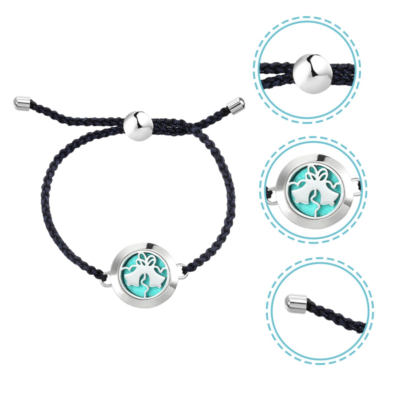GALPADA 3piezas Pulsera De Aromaterapia Ajustable Difusor De Aceites Esenciales Pulsera Trenzada Para Mujer Para Cumpleaños y Días Especiales