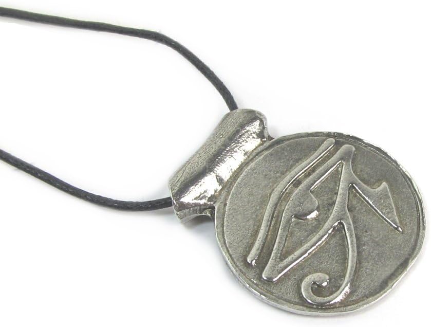 The Eye of Horus Pewter Pendant on Cord Necklace, The Egyptian Collection