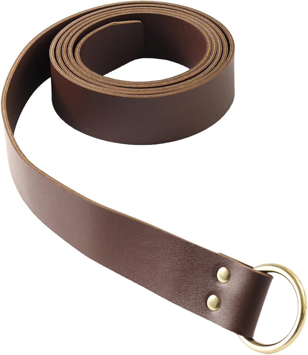 Medieval Knight Leather Belt Mens Reenactment Accessory