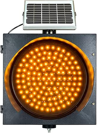 Amazon: 12V LED Solar Traffic Light, 300mm Yellow Flashing Light