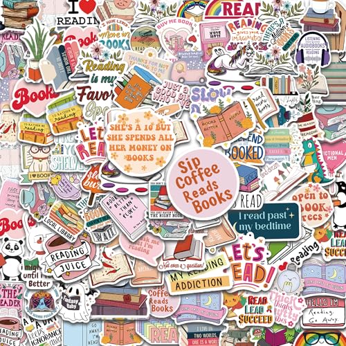 200 PCS Book Stickers for Kindle Reading Journal Stickers for Scrapbooking Vinyl Decals for Waterproof Accessories