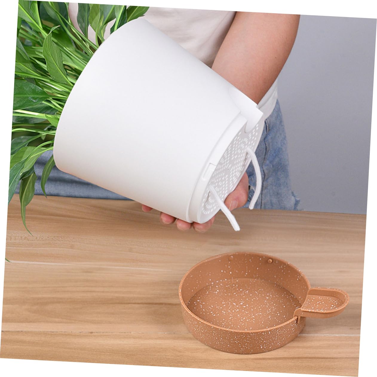 Sosoport 3stücke Teiliges Set Selbstbewässernder Blumentöpfe Mit Wasserspeicher Für Zimmerpflanzen Praktische Automatische Bewässerung Für Innenräume Und Balkone