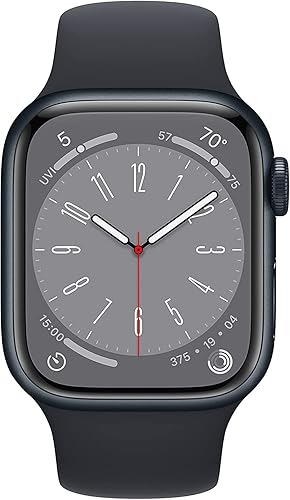 Miniatura 2 de Apple Watch Series 8 (GPS, 1.614in) - Caja de aluminio medianoche con correa deportiva de medianoche (renovada Premium)