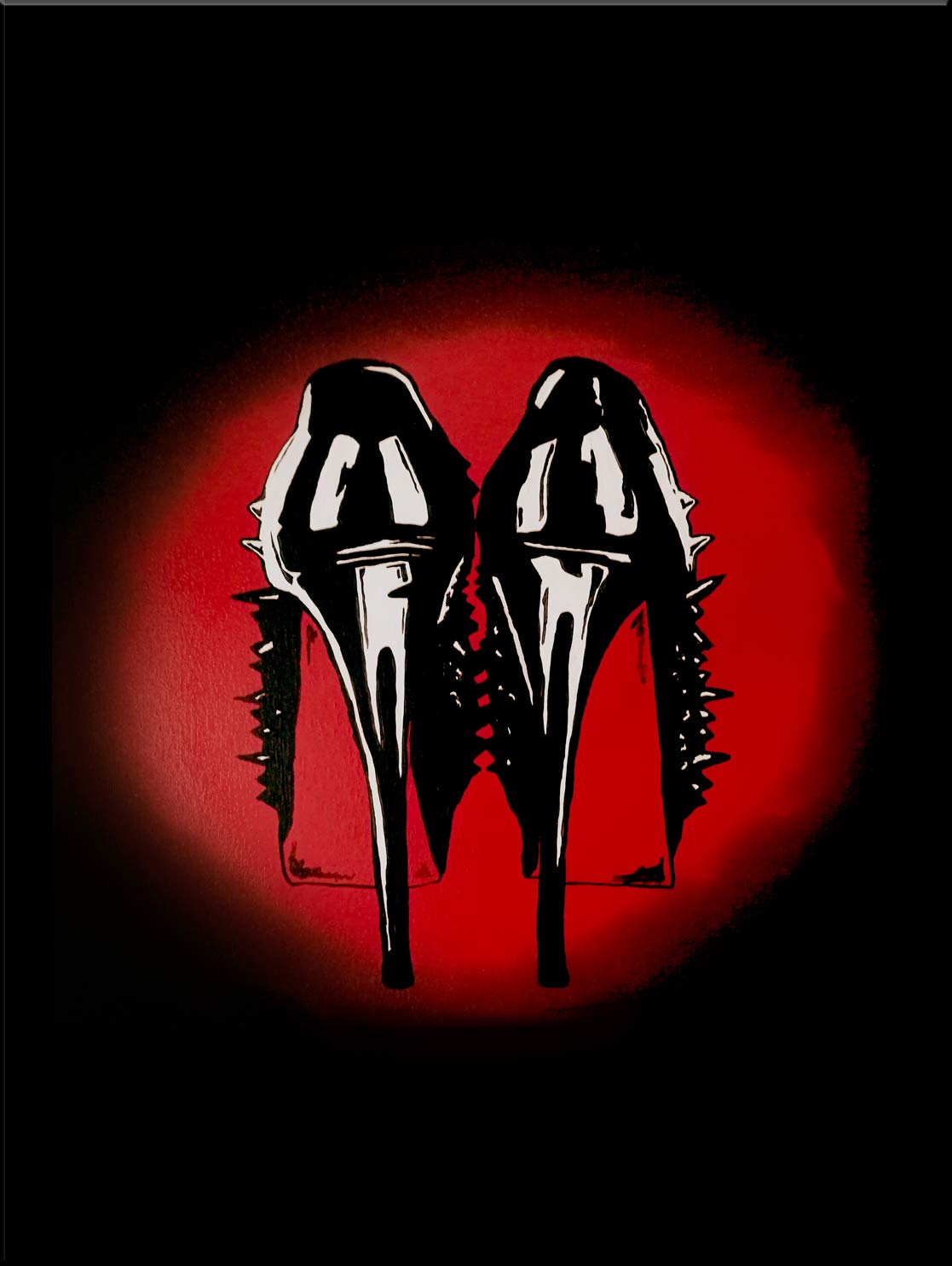 Killer Queen idée cadeau déco tableau PopArtQueen cadre bois noir