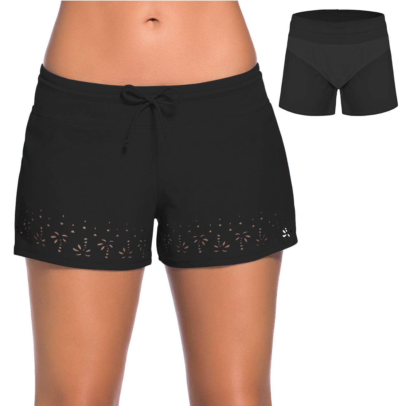 Women's Board Shorts Swimswear Bottoms Tankini Swim Bathing Briefs Swimsuit Boardshorts Beach Trunks with Liner