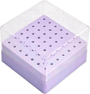 ネイルポリッシュ用ヘッド収納ボックス ストレージケース,携帯用透明蓋コンテナ - ネイルドリルビット 収納ケース | 初心者 愛好家 個人 商業 家庭 サロン向け