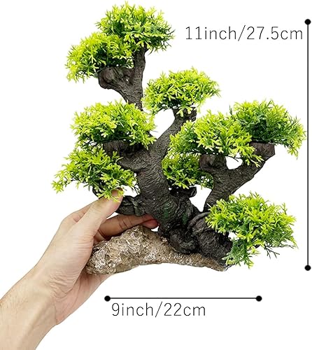Miniatura 2 de Smoothedo-Pets Plantas de acuario, decoraciones de pecera, tamaño mediano, 11 pulgadas, plantas artificiales de plástico, peces dorados, paisaje