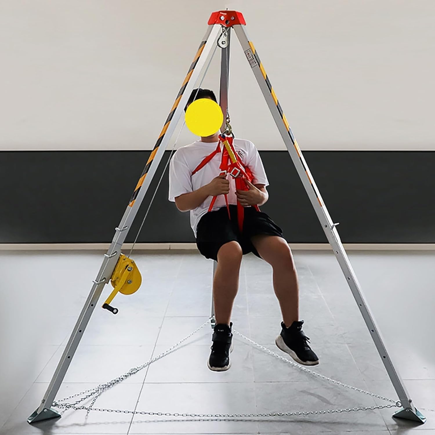 Trépied de protection contre les chutes de 10 m pour le sauvetage des égouts et le levage, système de sécurité de trou d'homme et de tunnels – Durable, fiable, équipement essentiel pour les opérations