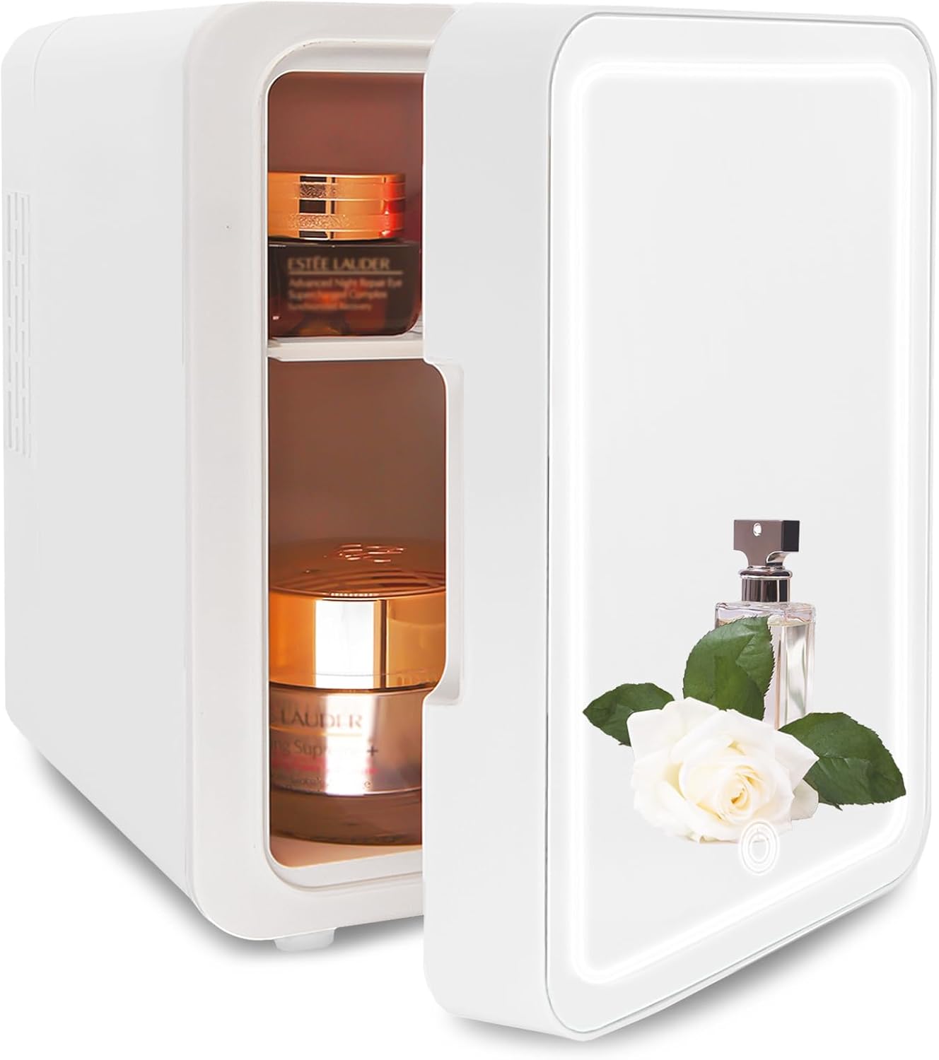 VNIMTI Mini Skincare Fridge, Beauty Fridge with Led Mirror, Cooler
