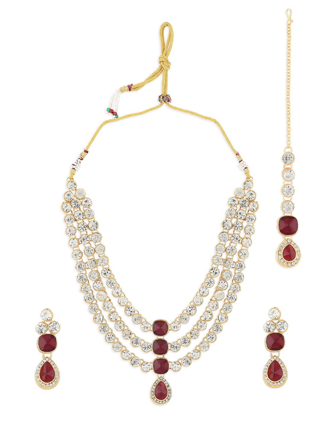 See full amazon price history chart for ZAVERI PEARLS Sparkling Stones Studded Multi Strand Jewellery Set For Women-ZPFK9422 ZAVERI PEARLS Sparkling Stones Studded Multi Strand Jewellery Set For Women-ZPFK9422 (B084KWVL3L) Amazon Price History, Amazon Price Tracker