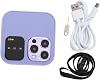 Sxhlseller Mini 2G Flip Phone for Seniors with Dual SIM, Large Buttons, LED Flashlight, HD Camera, FM Radio & Speed Dial - Purple