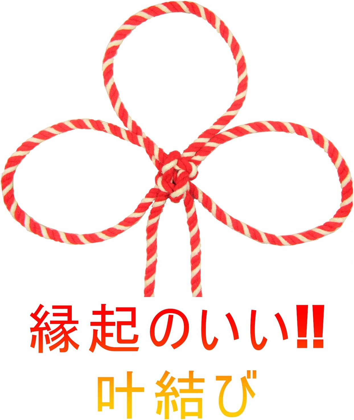 Satou Shime Rope Red White 0.4 in (10 mm) x 11.8 ft (30 m)