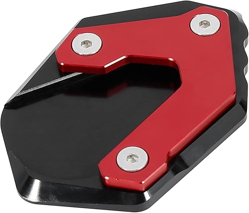 Miniatura 4 de F FIERCE CYCLE Soporte lateral para motocicleta, almohadilla para placa ampliadora, aleación de aluminio, color rojo para BMW R1200GS LC 2013-2018