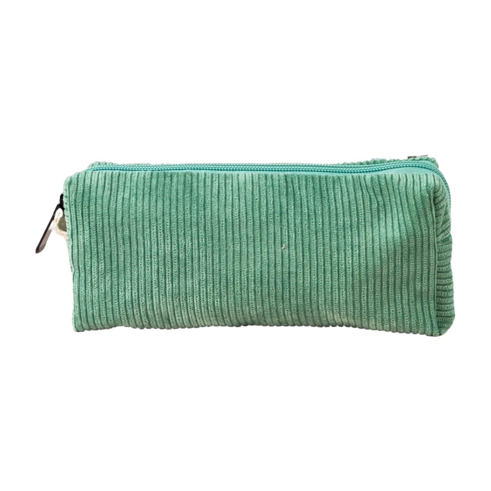 ARUNASC pencil cases Large Capacity Pencil Case Multipurpose Corduroy Pencil Pouch Office Stationery, for Kids Teen School small(Gr�n)