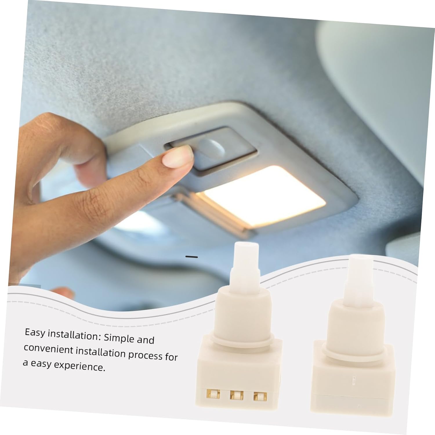 Ciieeo Replacement Kit for Car Dome Light Switch Sturdy Abs Material Easy Installation