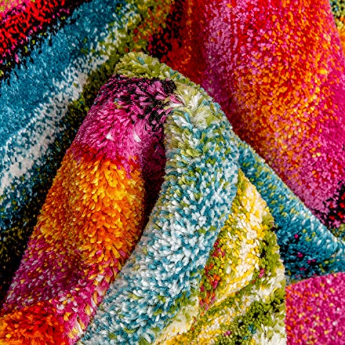 Tapete Aurora Multicolor 5'3" x 7'3" Geométrico miniatura 6