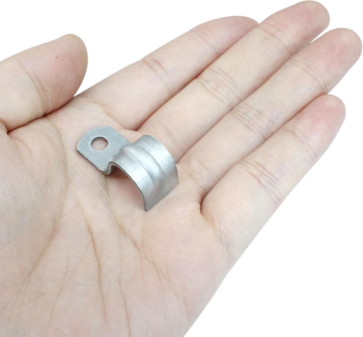 25Pcs 3/8" EMT Conduit Clamp Rigid Pipe Straps, 3/8 Inch Zinc Plated Steel One Hole Straps Bracket for EMT Conduit Pipe Fixing