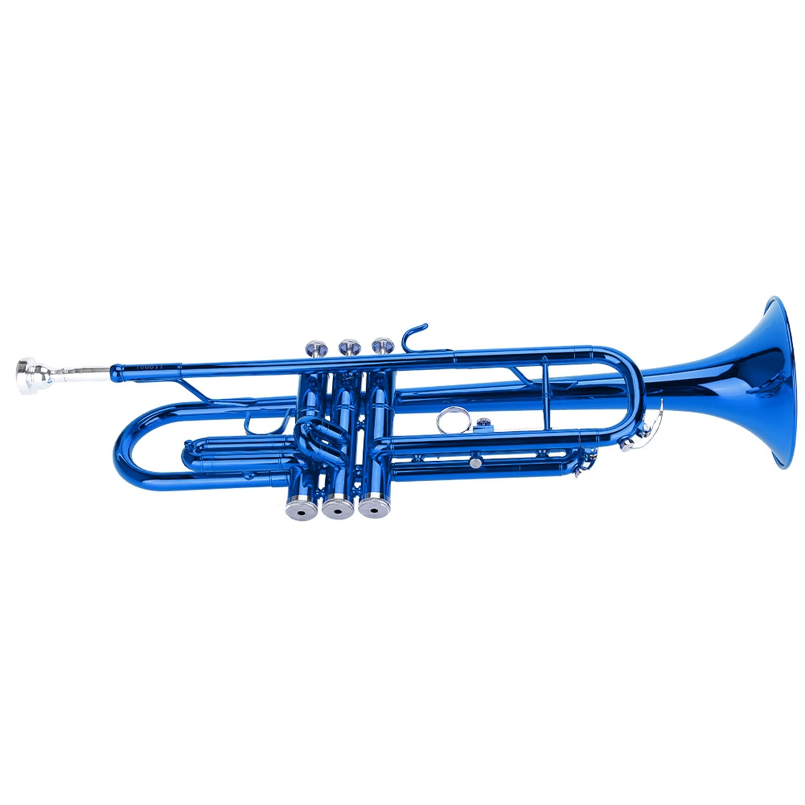Set di Strumenti a Vento della Musica in Ottone Trumpet Suona Senza Intoppi di Alta qualità per il Musicista Principiante Rosso (Blu)