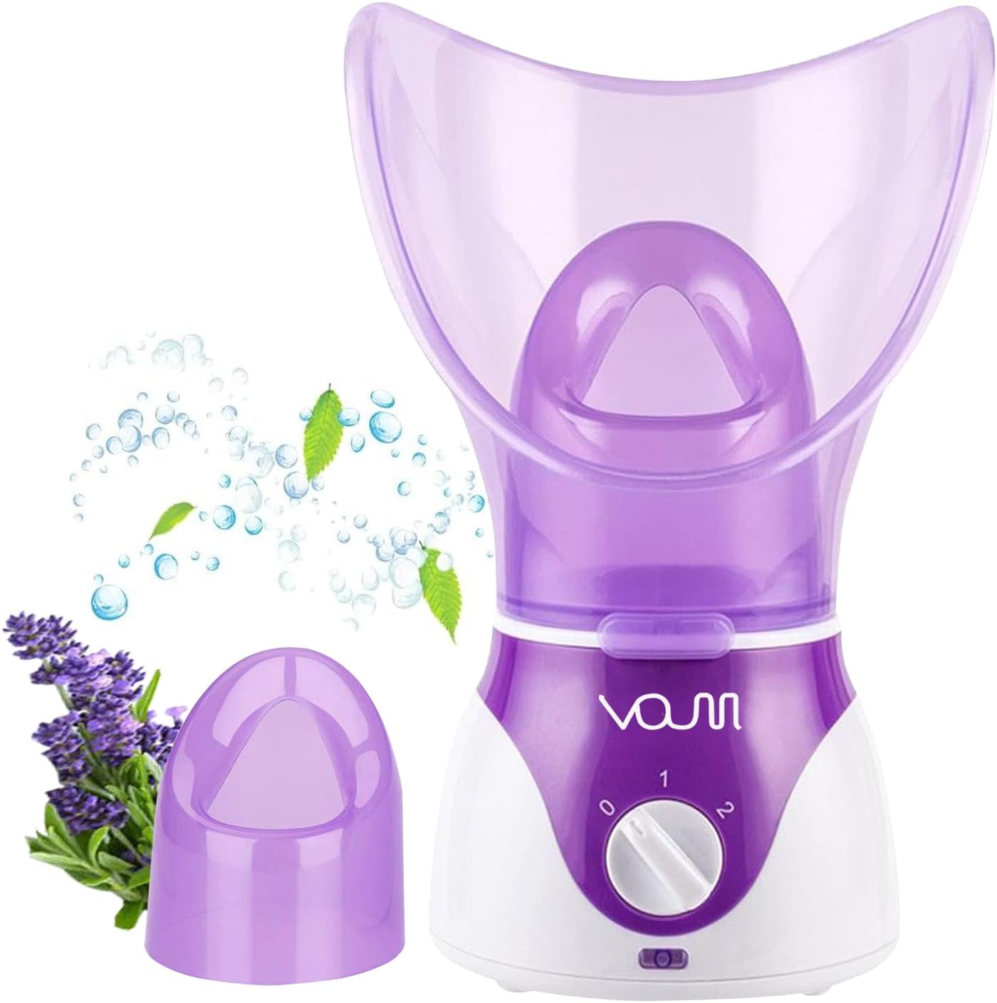 Facial Steamer,VOUM Face Steamer for Facial Deep Cleaning Home Facial Sauna Spa Sinuses Humidifier Atomizer Warm Mist Unclogs Pores Unisex (Purple)