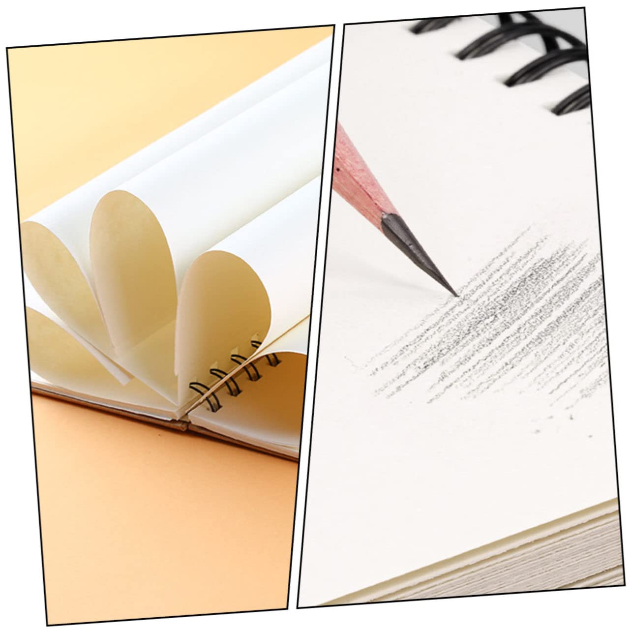 Amateur Skizzenbuch Spiralblock mit 60 Leeren Seiten Dickes Papier Papiermaterial für Kreatives Zeichnen und Malen Skizzenbuch für Schüler