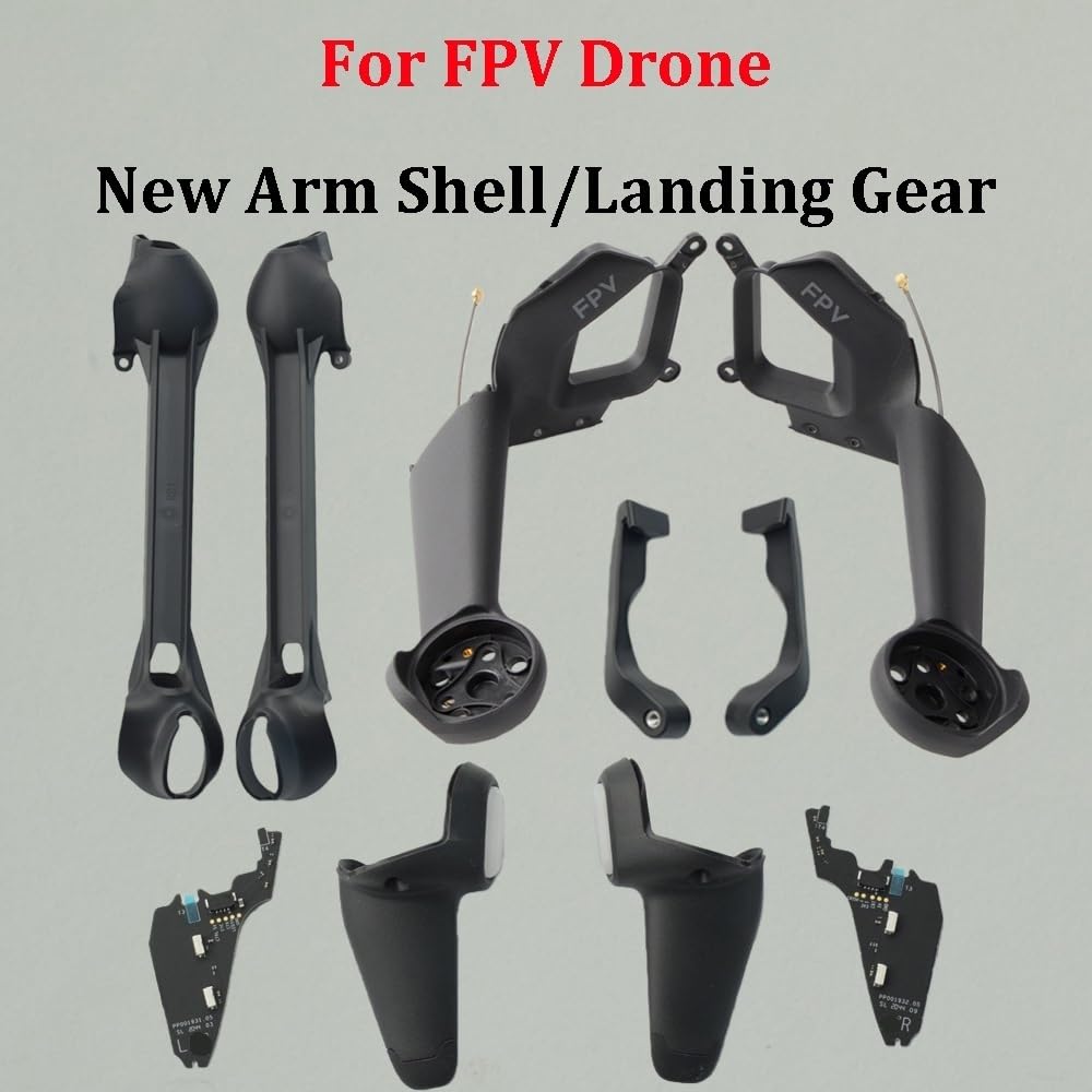 Compatibile con DJI guscio braccio motore carrello scheda antenna dron FPV | Vari componenti per riparazione generale dopo urti con danni multipli.(LR with board)