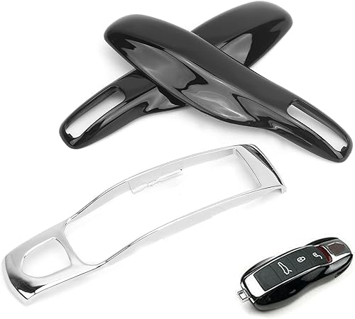 Miniatura 8 de Fydun Key Case Cove - Funda protectora para llave de automóvil 911 (negro horneado + carcasa plateada)