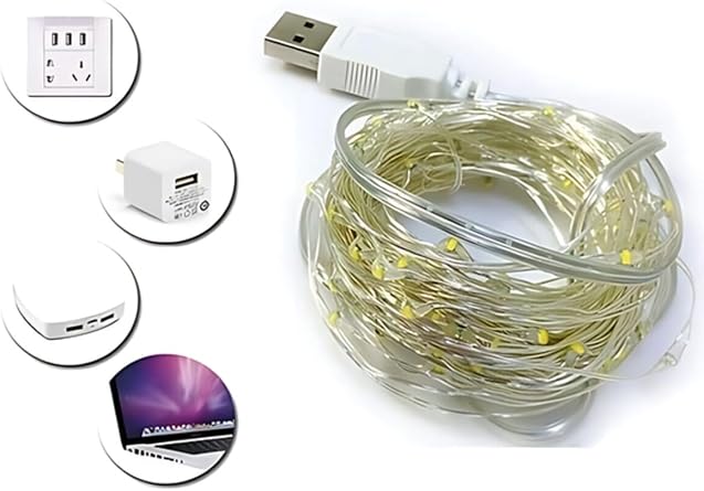 Fairy Led Light 10 Meters Daylight Multi-Purpose Decorative Lighting Working With Usb