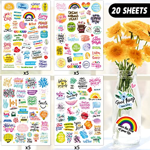 Inspiring Quote Stickers 720 Count Motivational Inspirational Stickers Positive Aesthetic Quotes Planner Encouraging Stickers For Water Bottles Teens Waterproof Laptop Scrapbooks Decals Sticker Decor #TOP2