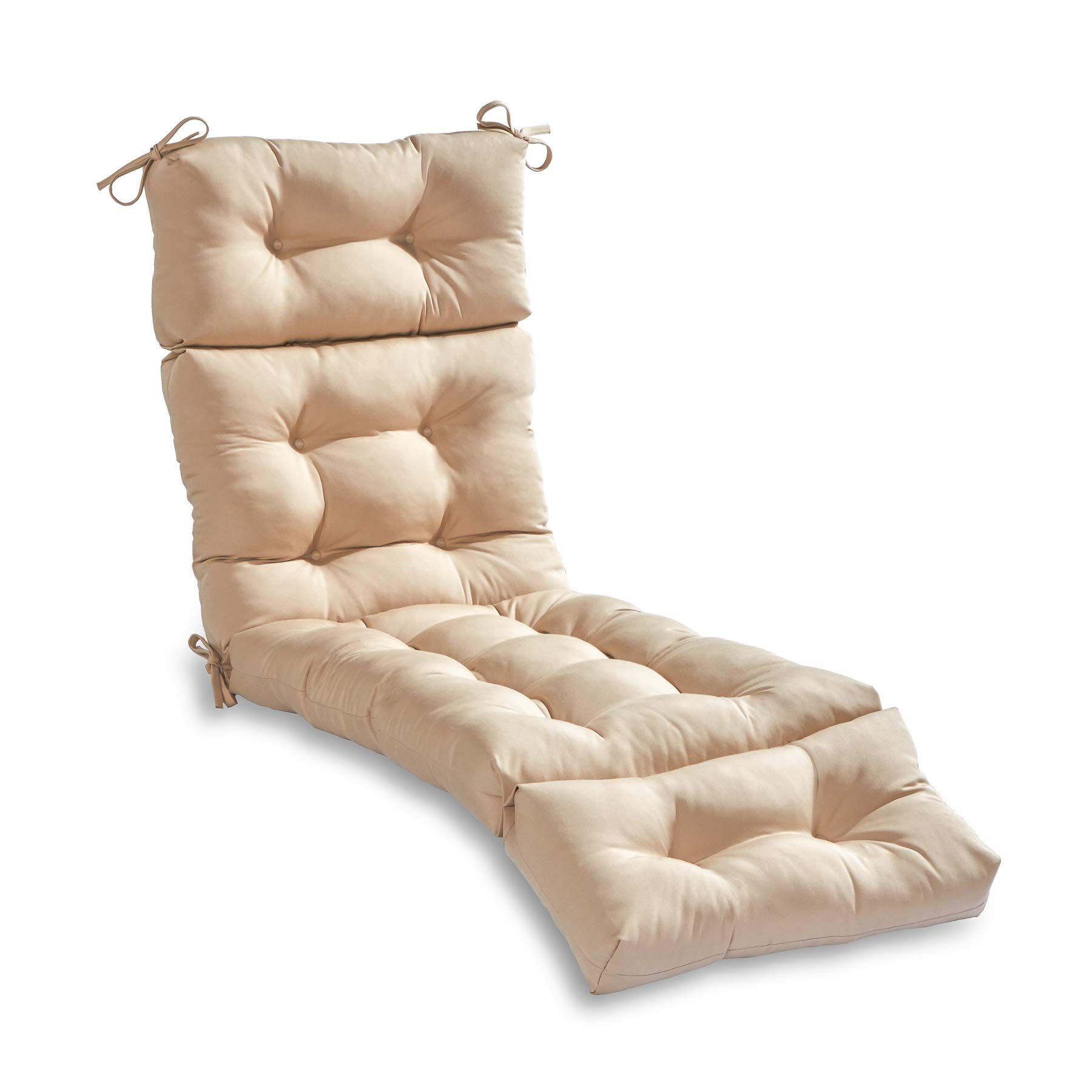 South Pine Porch Outdoor 72x22-inch Chaise Lounge Chair Cushion, 1 Count (Pack of 1), Stone