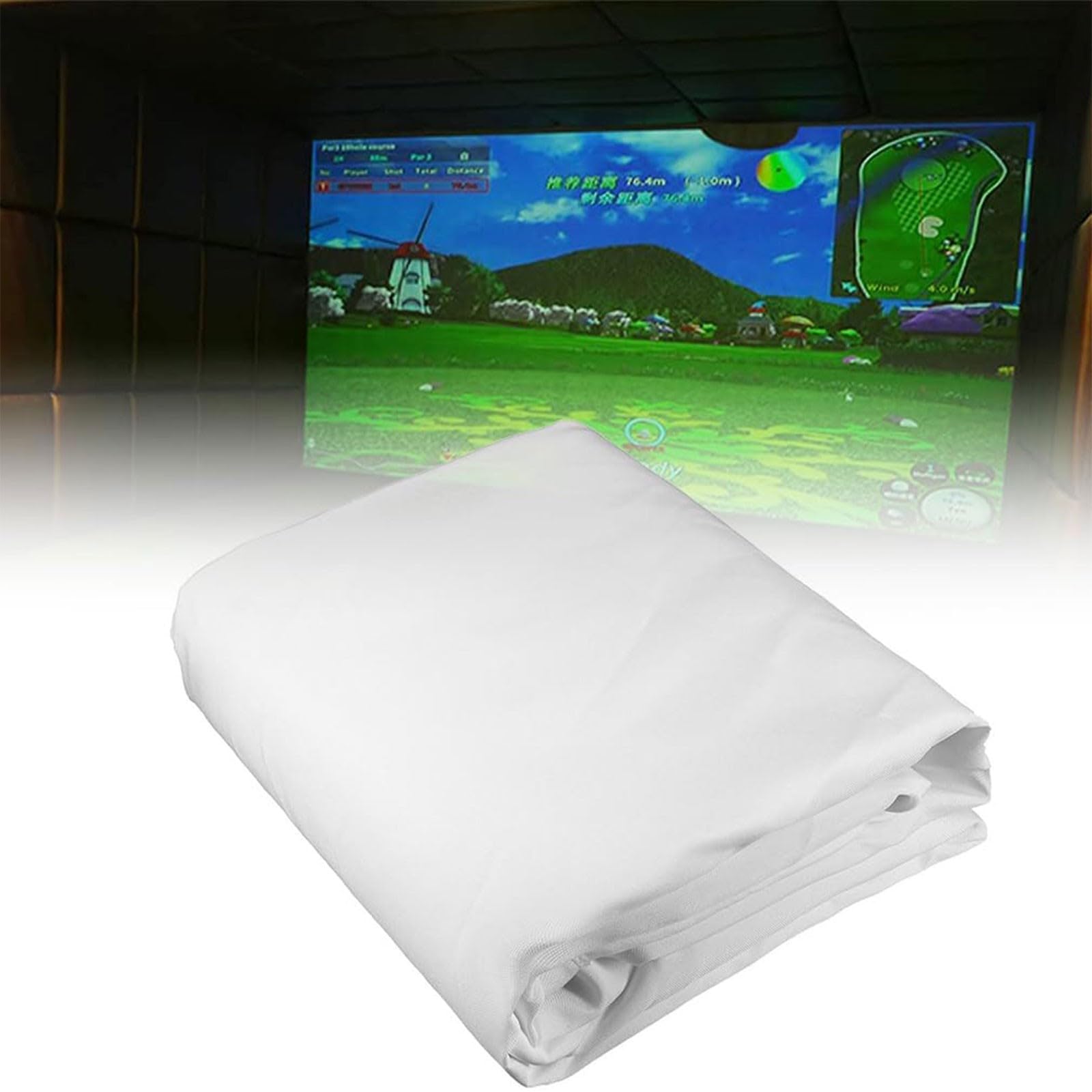 Écran d'impact pour simulateur de Golf pour entraînement de Golf, écran de Frappe Robuste pour intérieur avec Trous pour œillets, Disponible en 4 Tailles(Size:3 * 3M/9.84x9.84FT)
